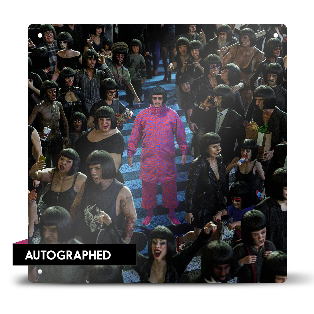 Alone In A Crowd Vinyl and Autographed Metal Sign - Image 3