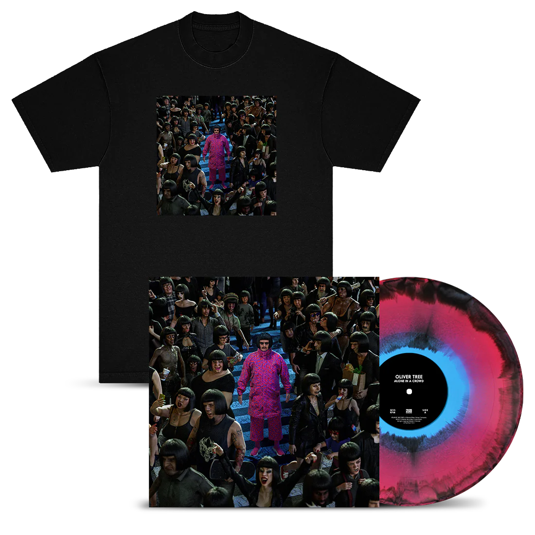 Alone In A Crowd Vinyl and Cover T-Shirt