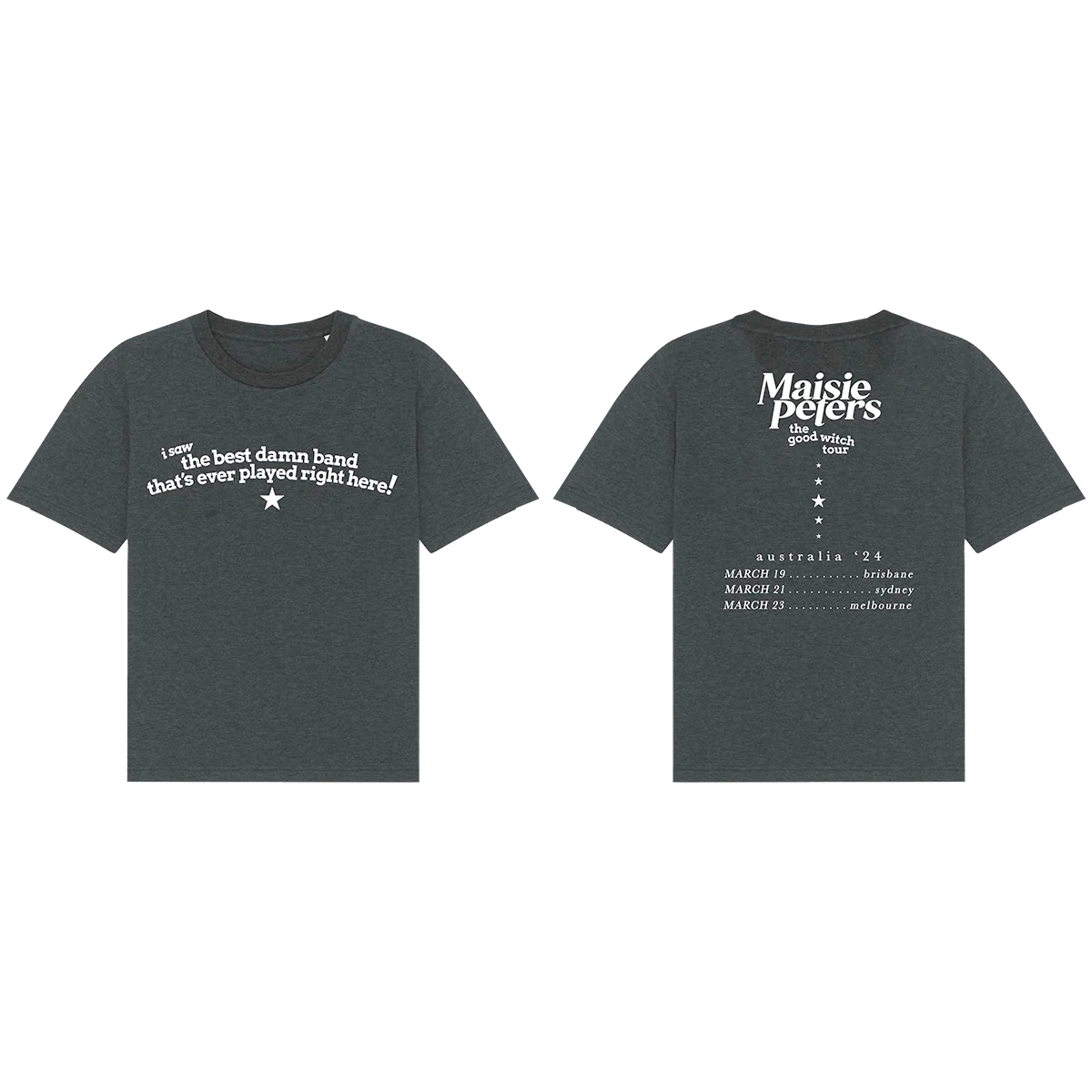Best Damn Band Aus 2024 Tour T-shirt Grey