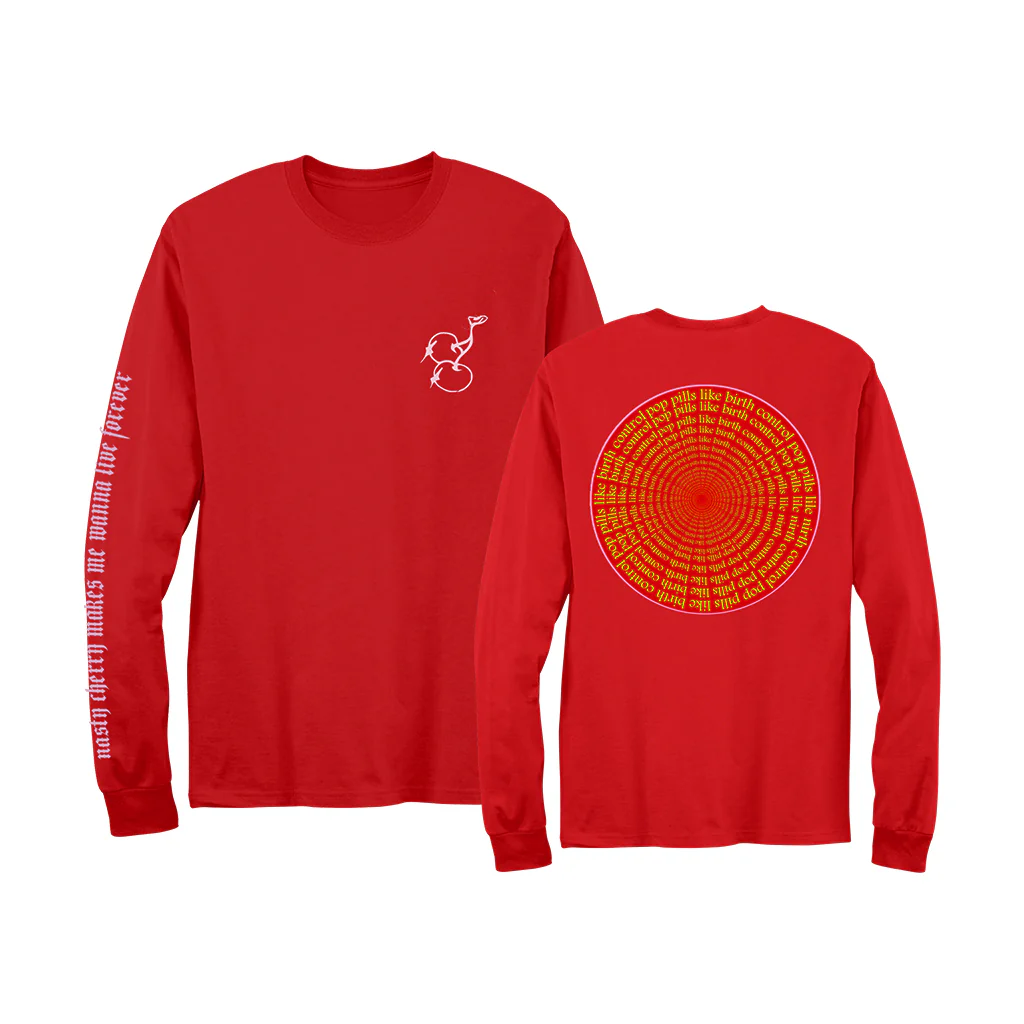 Cherries Longsleeve Red T-Shirt - Image 3