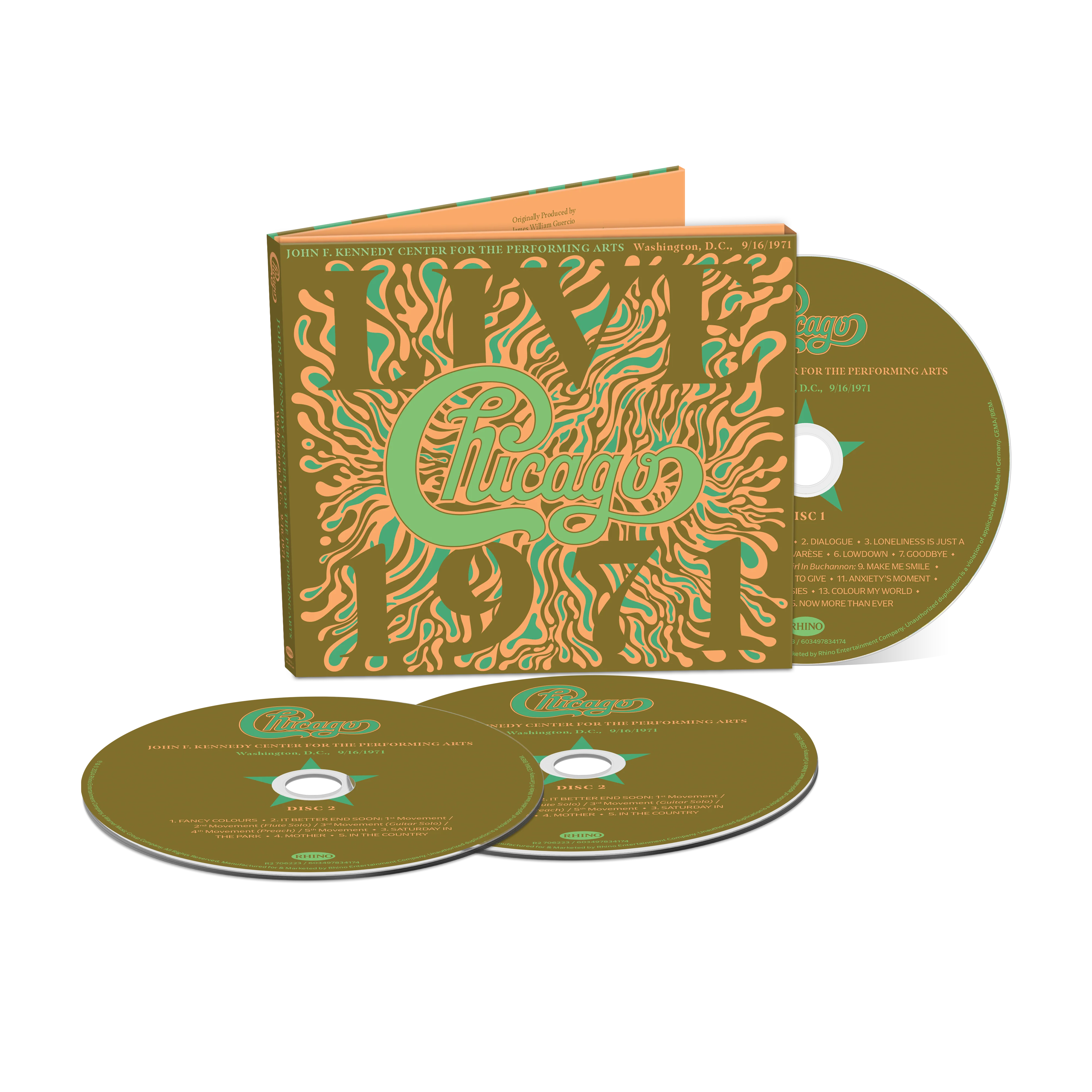 Chicago At The John F. Kennedy Center For The Performing Arts, Washington, D.C. (9/16/71) (3CD)