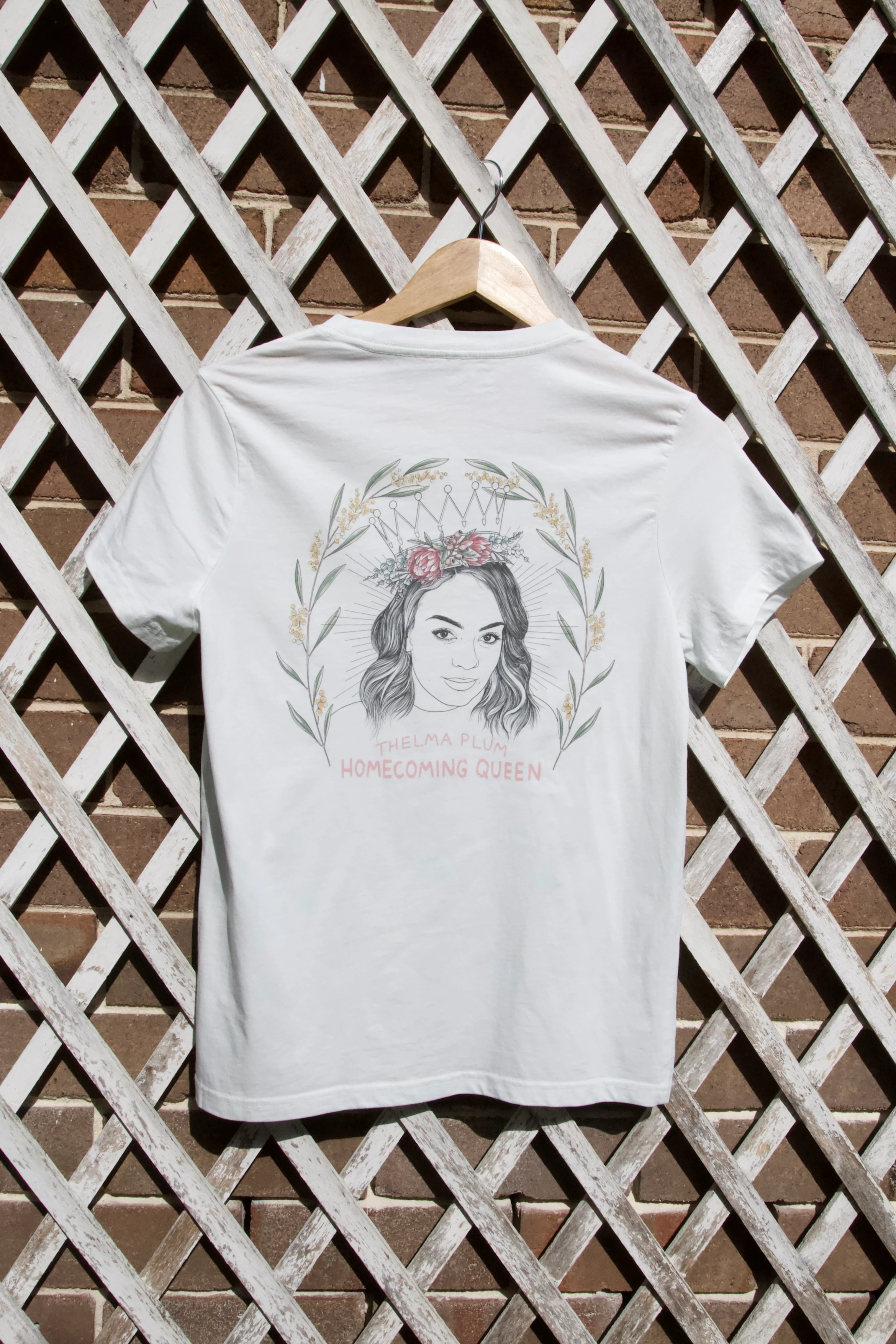 Little Llama with Huge Homecoming Queen back print tee shirt