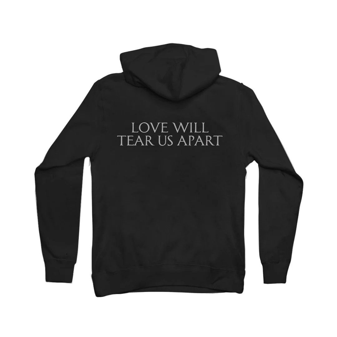 Love Will Tear Us Apart Black Zip Hoodie - Image 3