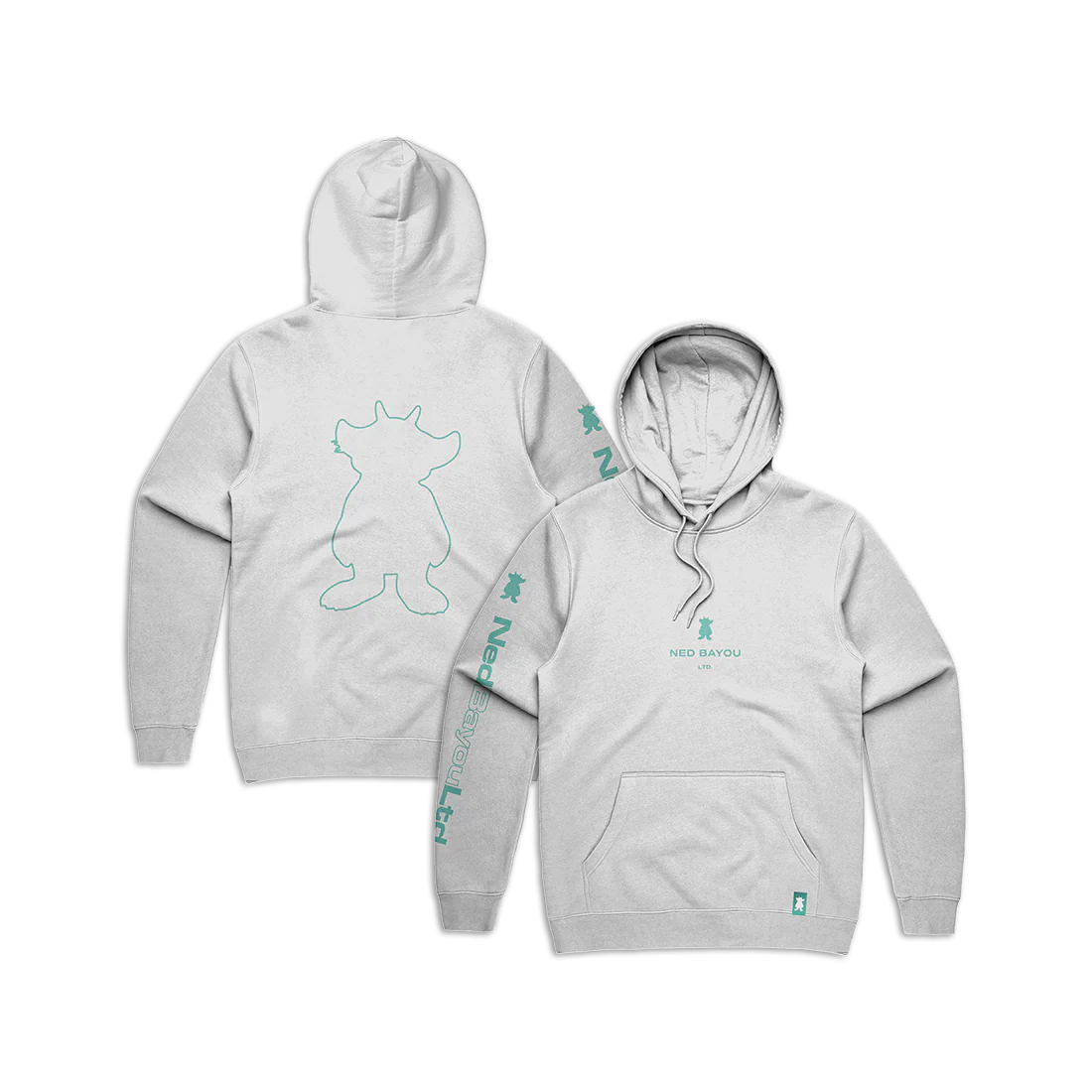 Outline Pullover Hoodie (White)