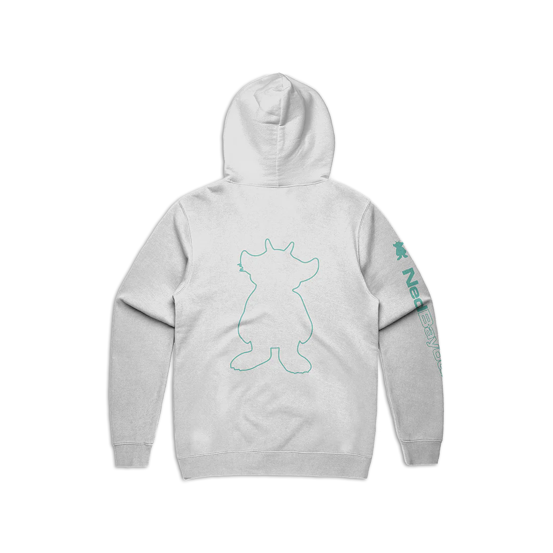 Outline Pullover Hoodie (White) - Image 3