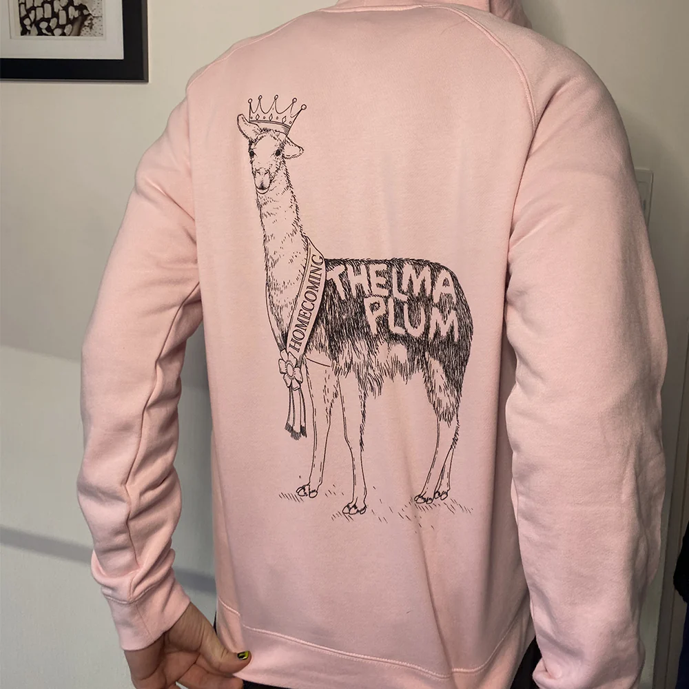 Pretty in Pink Homecoming Llama hoodie - Image 2