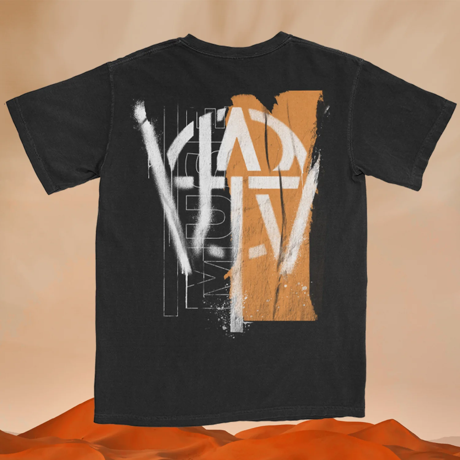 Will of the People Orange Stencil T-Shirt - Image 2